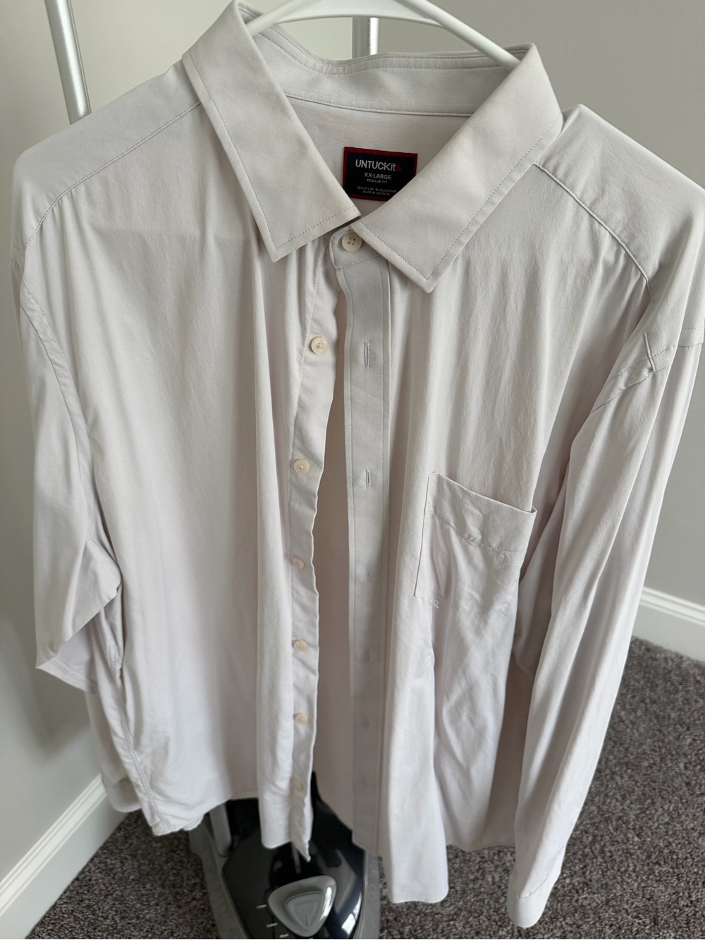 UNTUCKit Men's Light Grey Button-Down Shirt